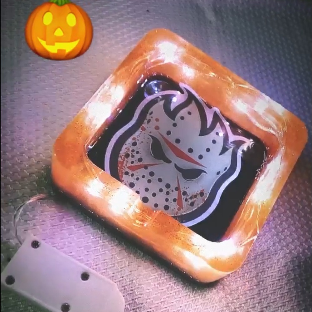 Handmade Resin Halloween Themed Ashtray